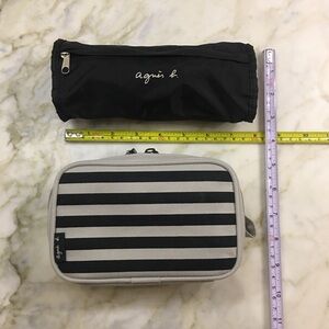 2 X Agnes B Cosmetic bag pouch